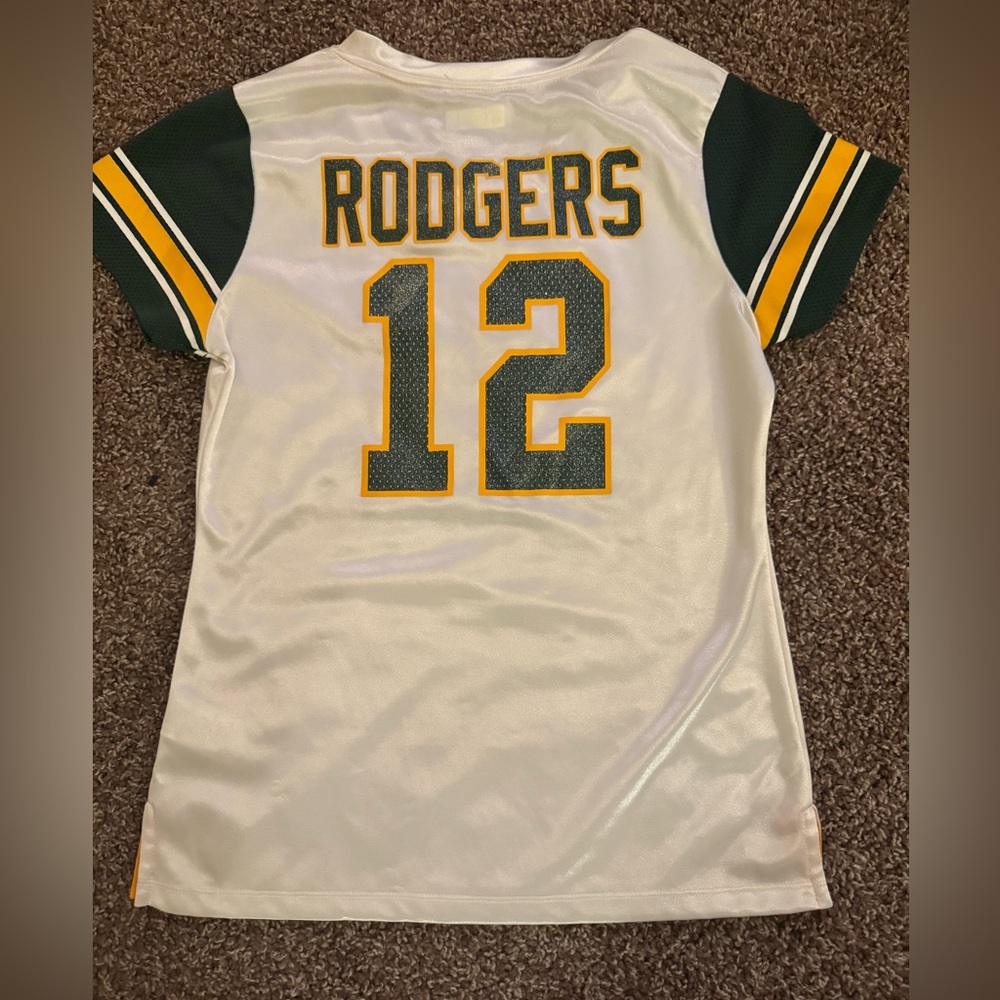 Team Apparel White and Green Kids Jersey - Picture 2 of 2